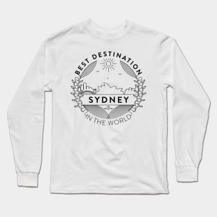 Sydney Minimal Badge Design Long Sleeve T-Shirt